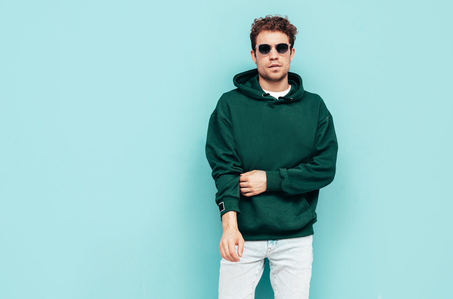 Teal Logo Hoody