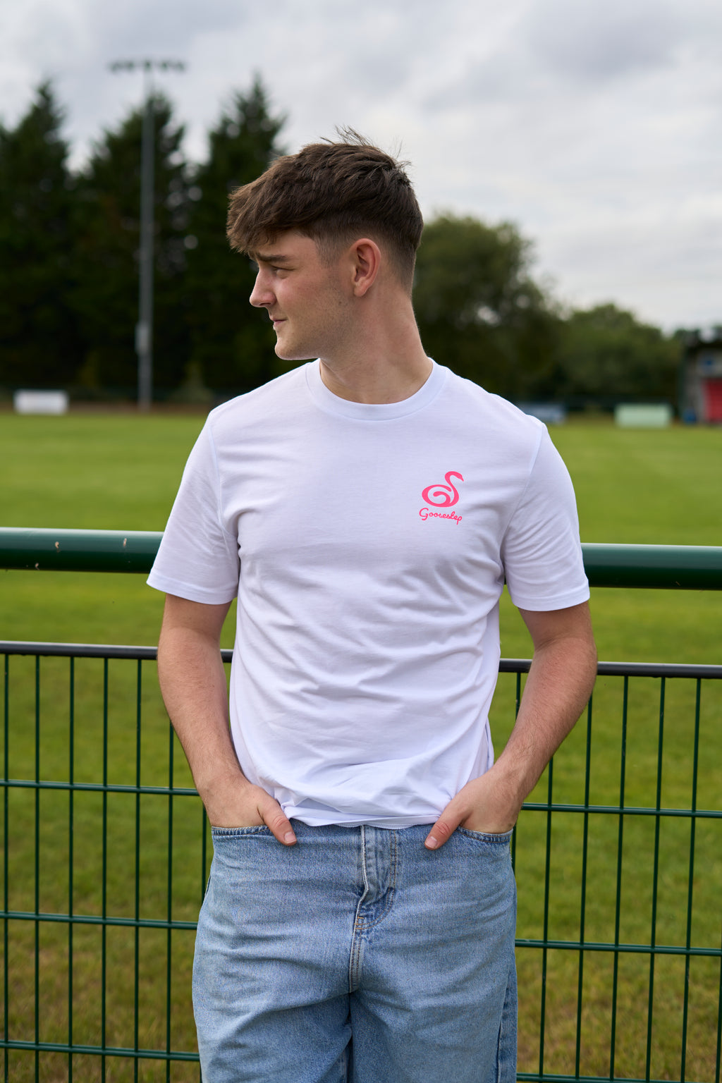 White+Neon Pink T-shirt