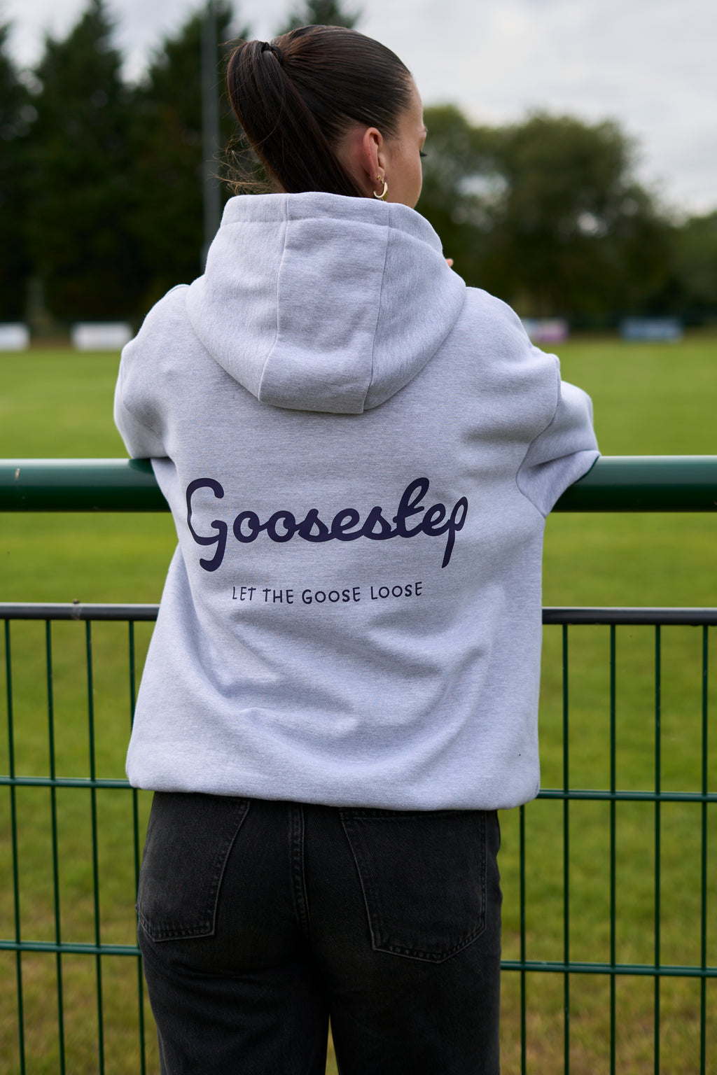 Heather Grey+Black Hoodie