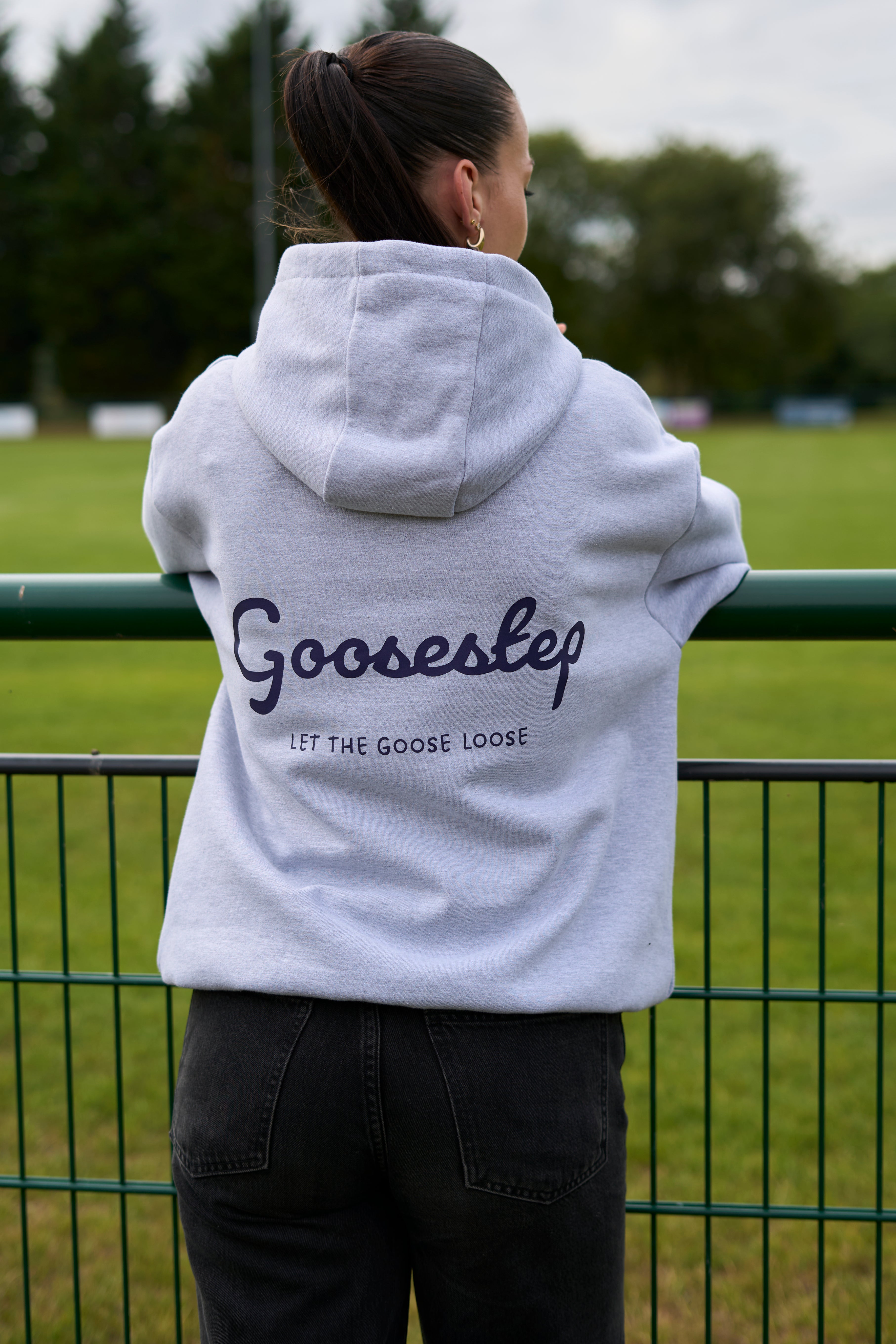 Heather Grey+Black Hoodie
