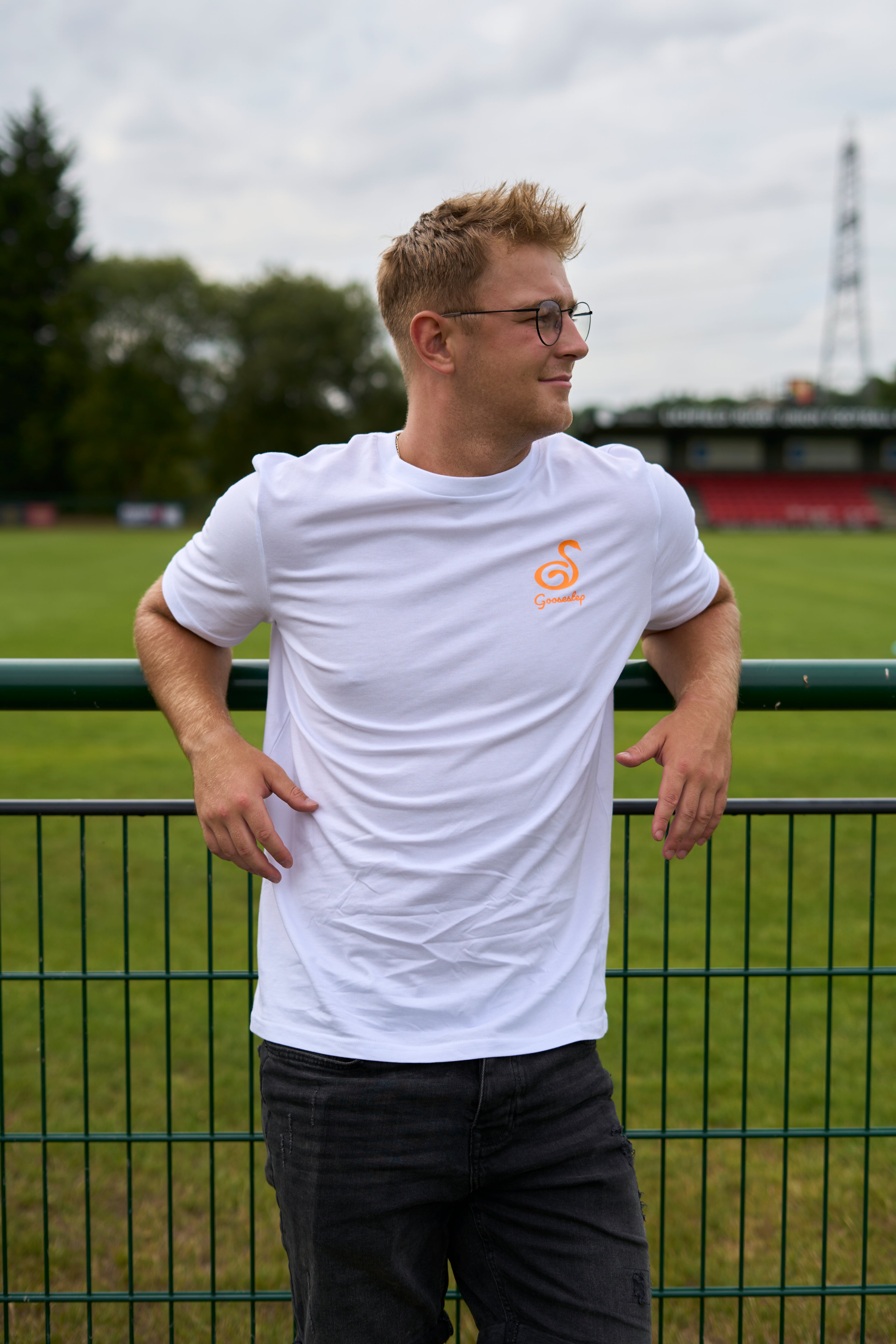 White+Neon Orange T-shirt