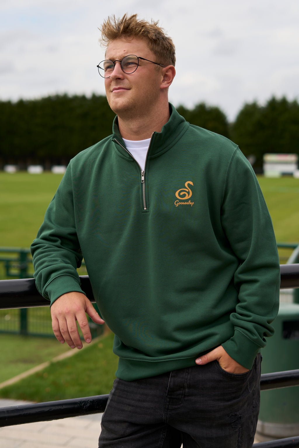 Green+Gold Quarter Zip