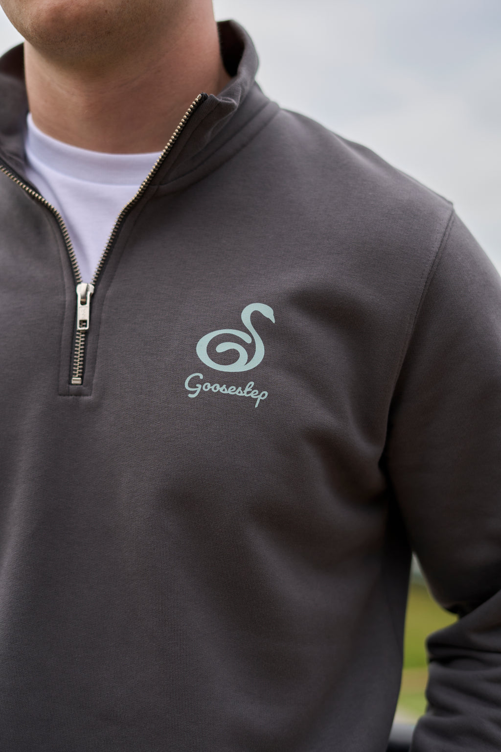 Charcoal+Aloe Quarter Zip