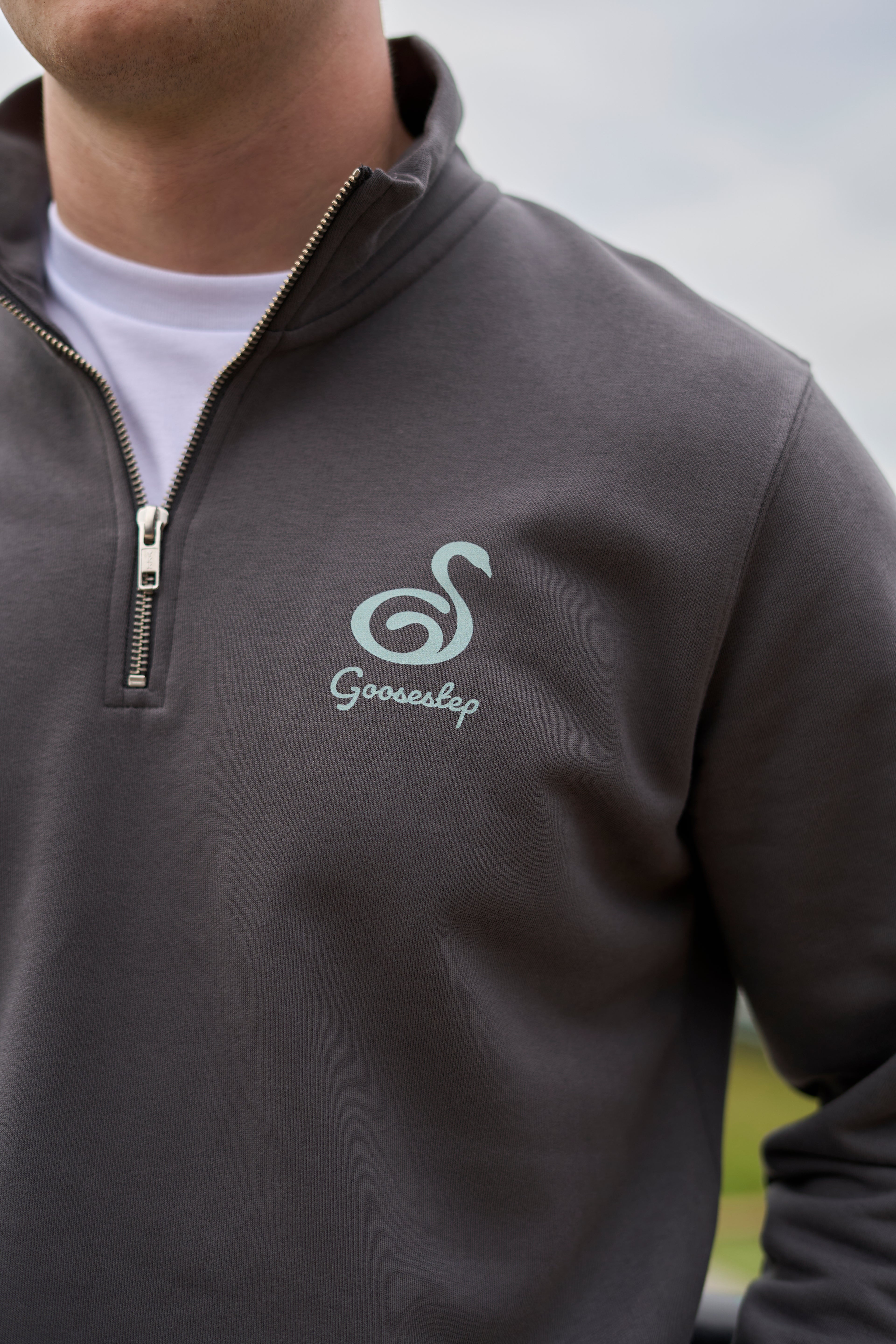Charcoal+Aloe Quarter Zip