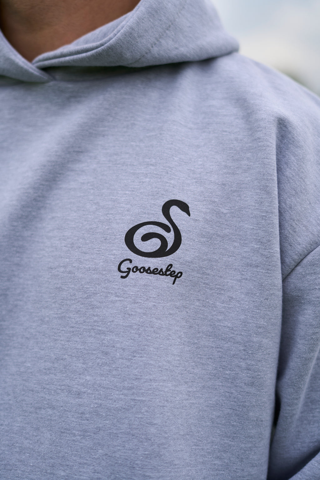 Heather Grey+Black Hoodie