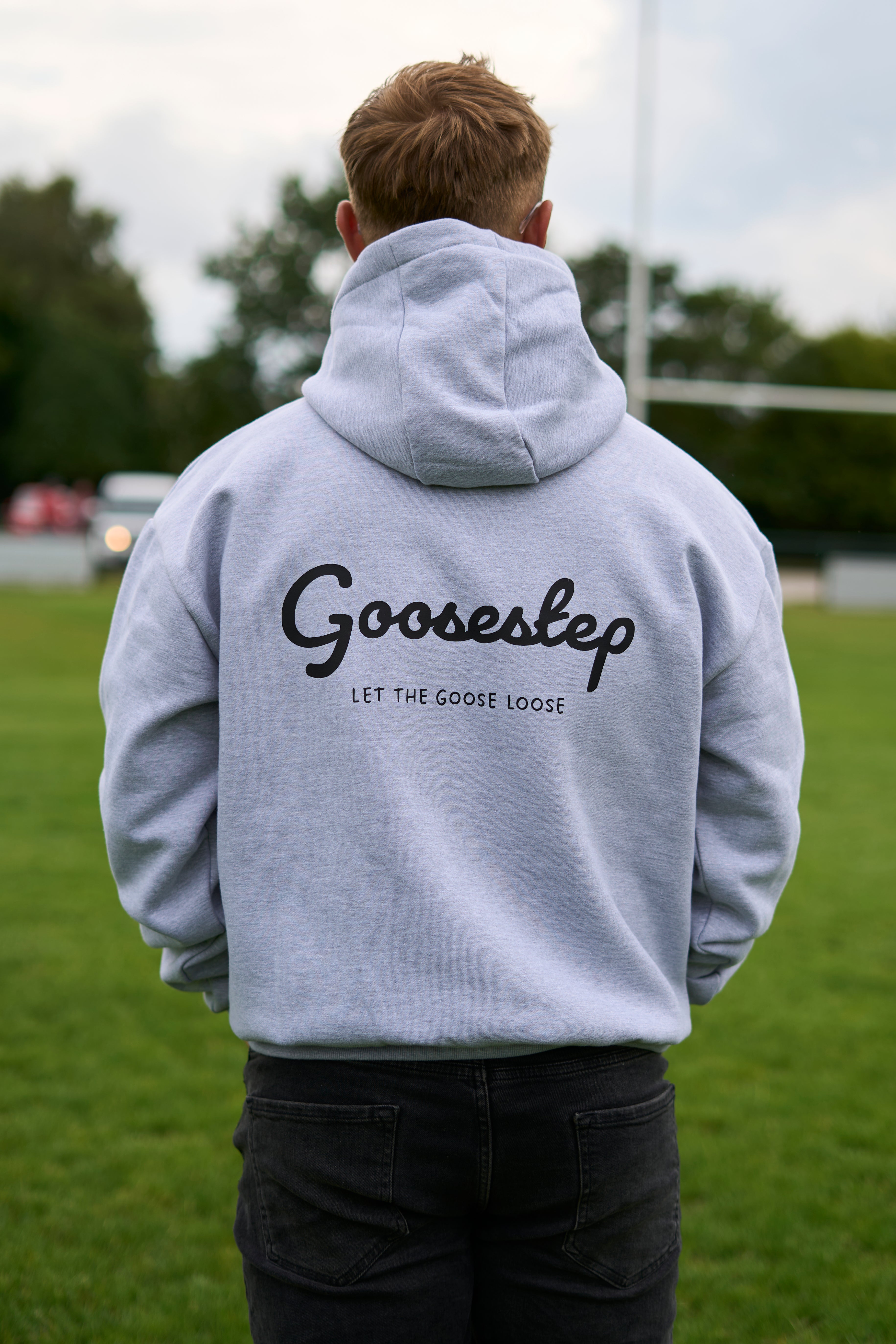 Heather Grey+Black Hoodie