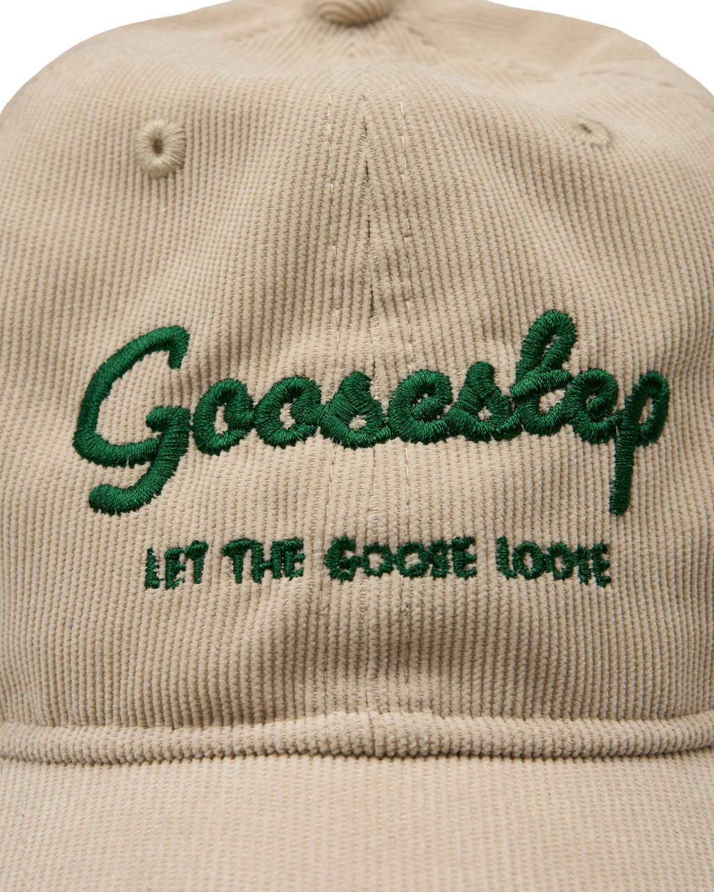 Goosestep Beige Hat with Written Logo