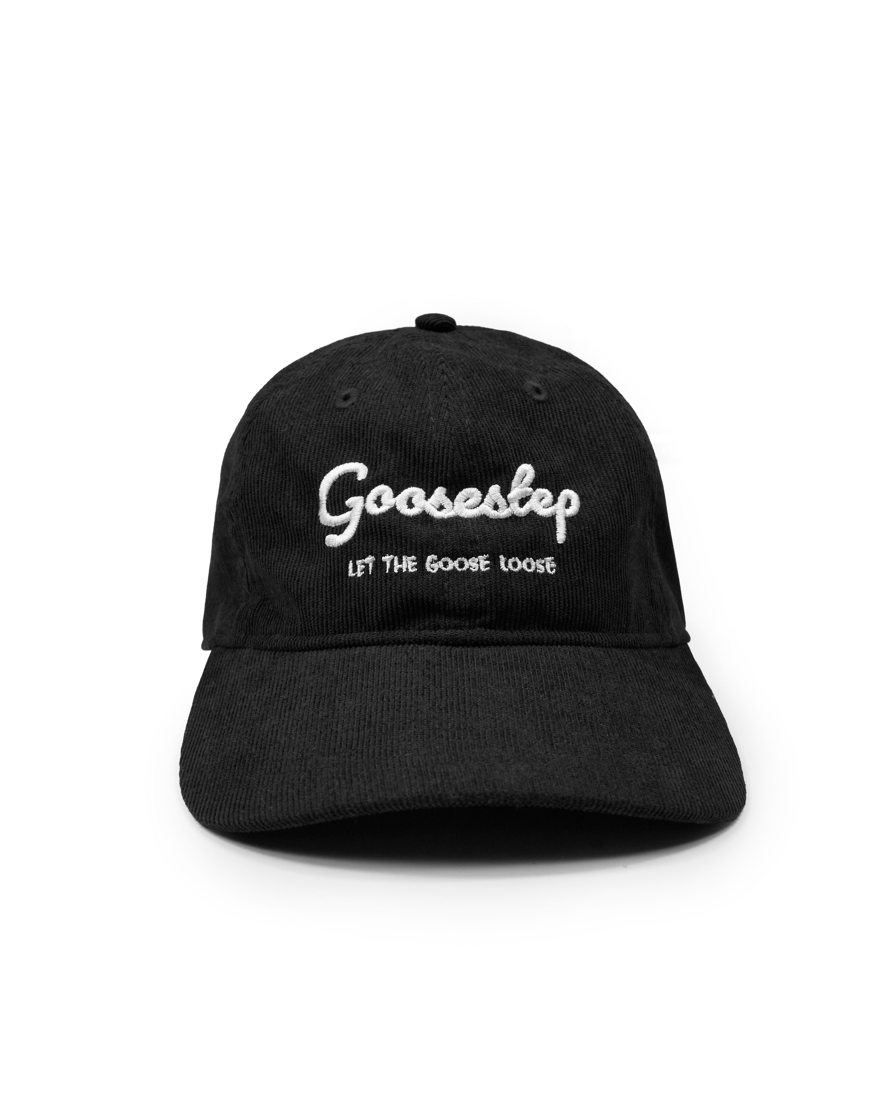 Goosestep Black Hat with Written Logo