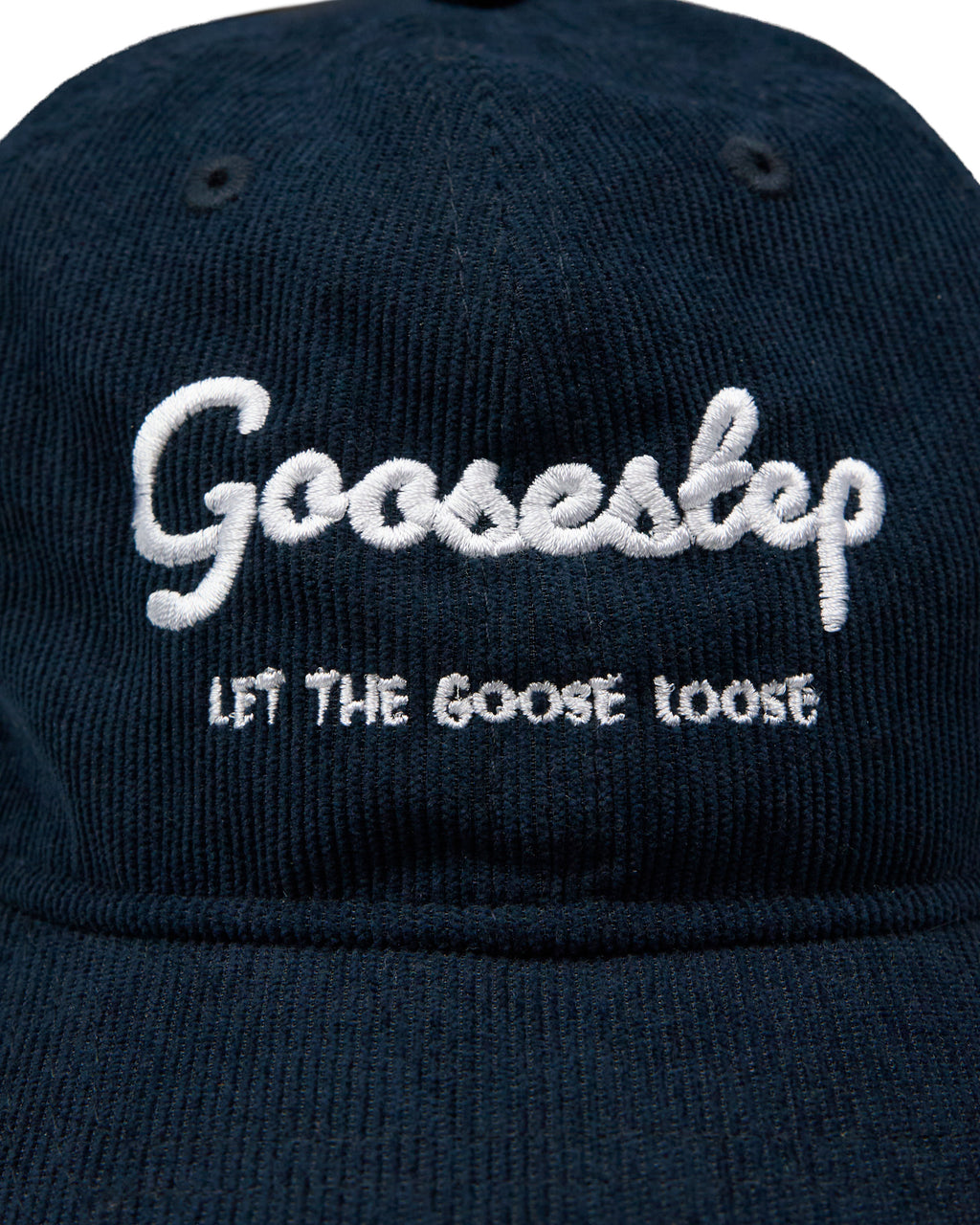 Goosestep Navy Hat with Written Logo