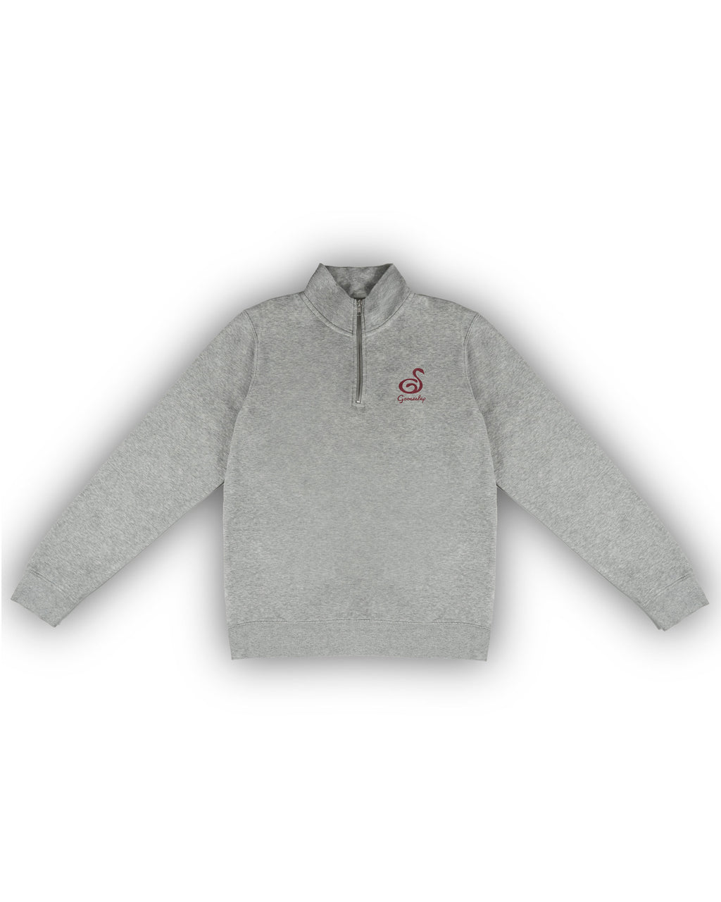Heather Grey + Burgundy Quarter Zip