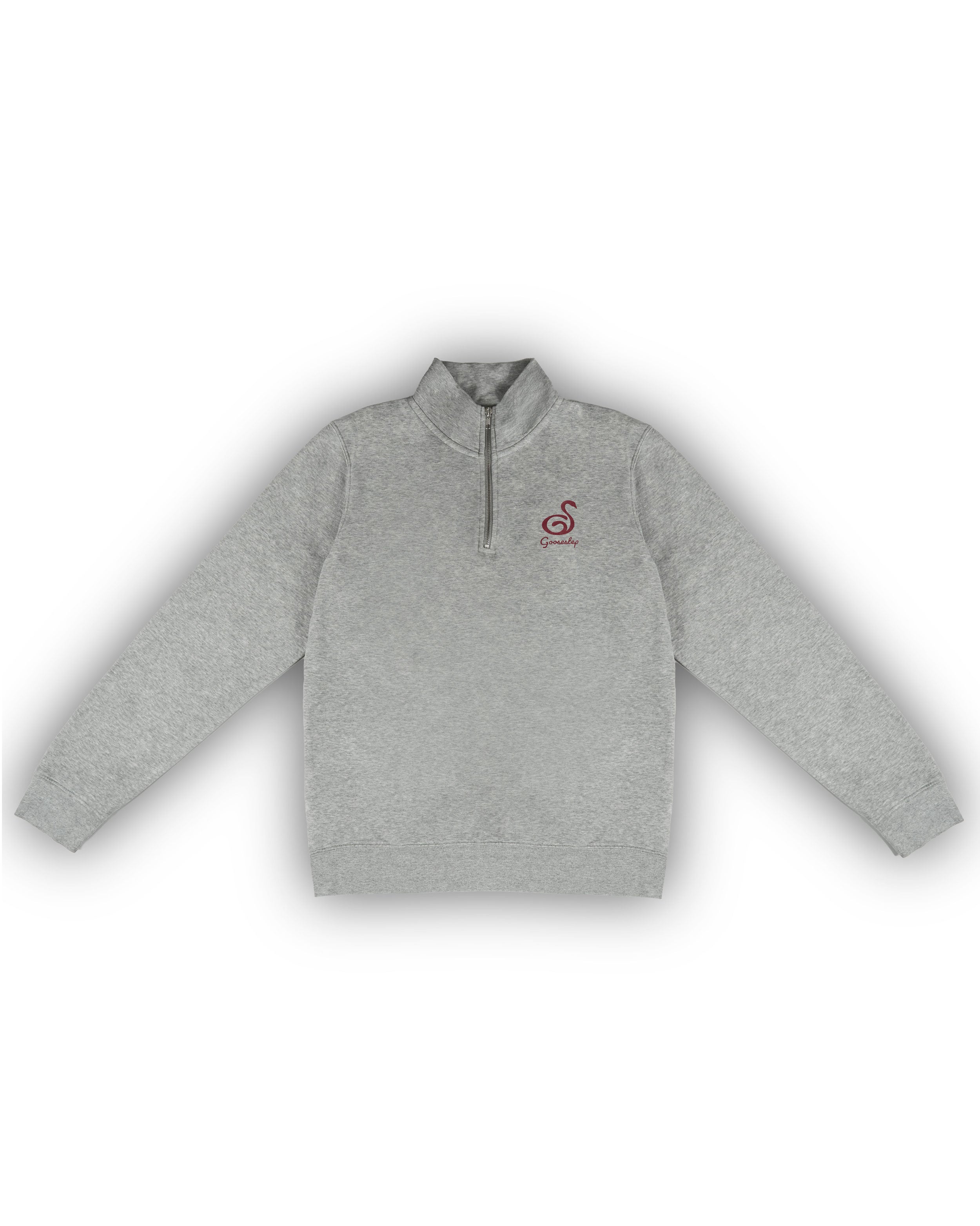 Heather Grey + Burgundy Quarter Zip