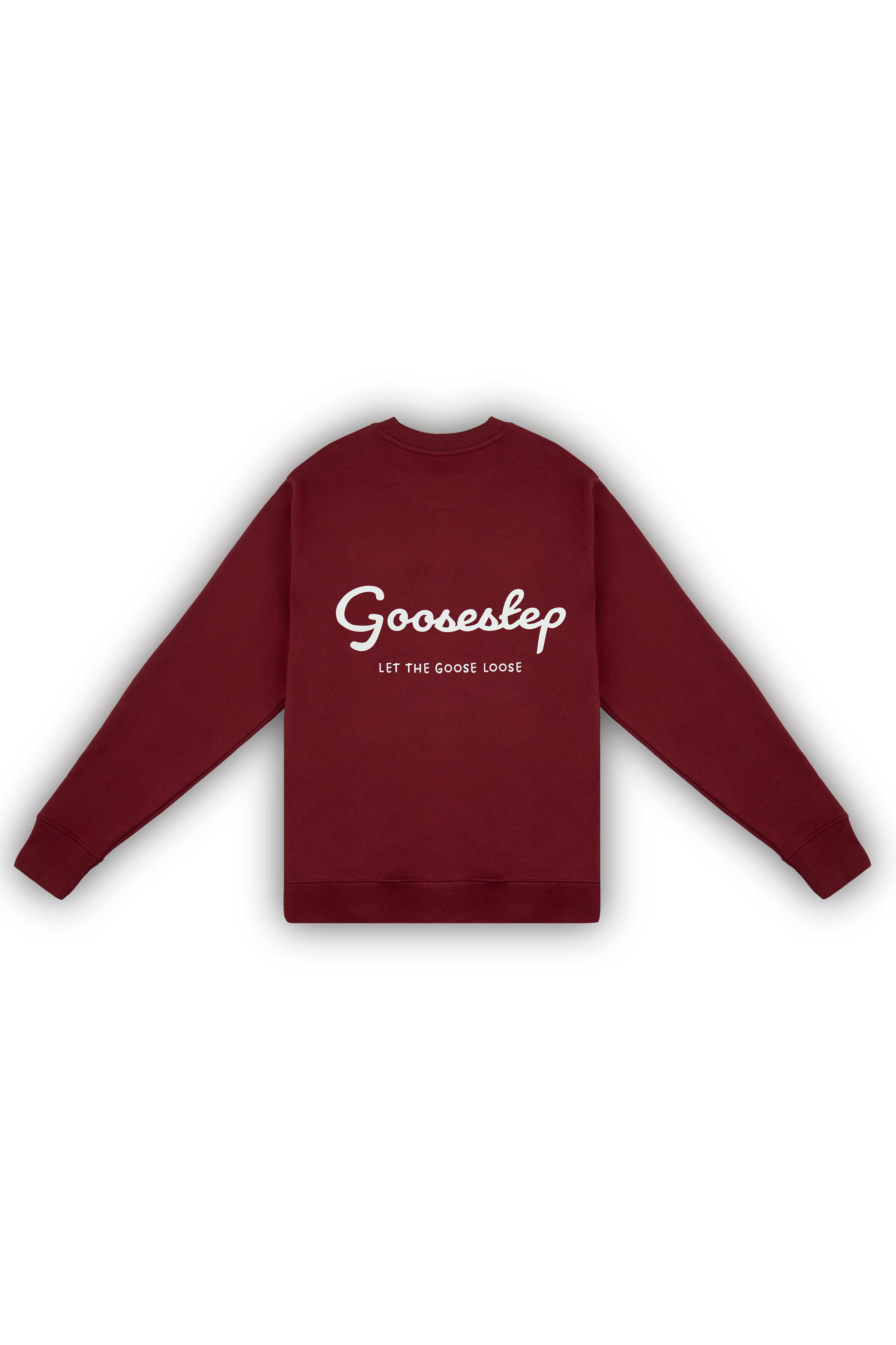 Burgundy+White Sweatshirt