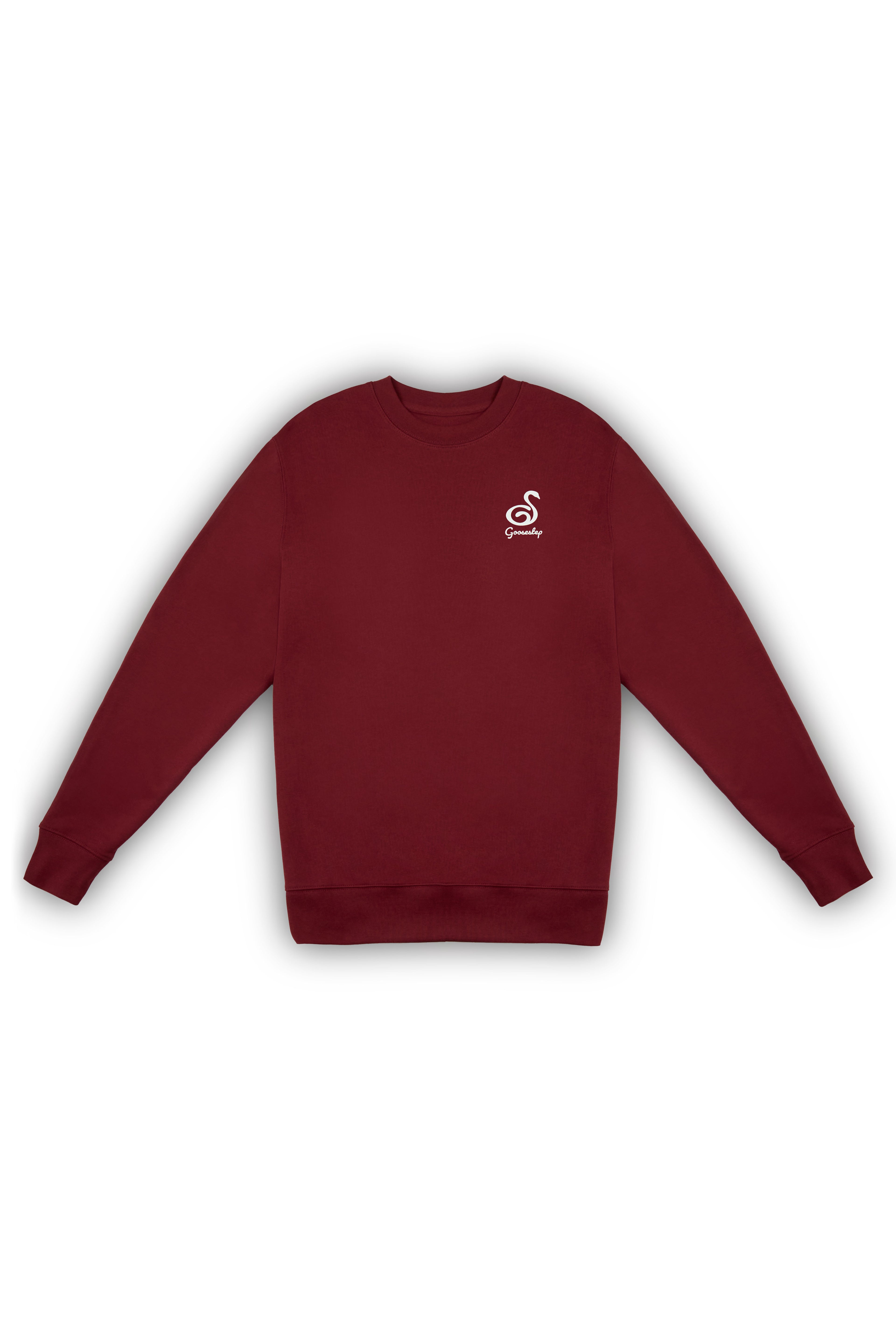 Burgundy+White Sweatshirt